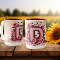 Valentine Day 3D A to Z Alphabet Coffee Mug