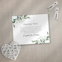 Sympathy Eucalyptus Funeral Thank You Card