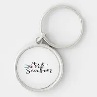 Tis The Season Retro Classic Design Keychain