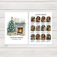 Togetherness Reimagined Watercolor Year in Review Holiday Card