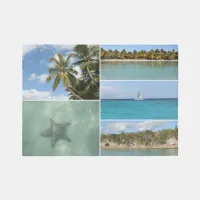 Caribbean Travel Vacation Photo Collage Outdoor Rug