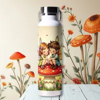 Sweet Romantic Fairies | Cottage Core Mushrooms Water Bottle