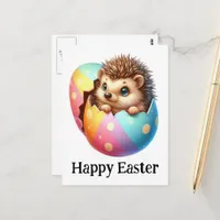 Adorable Funny Cute Easter Baby Hedgehog Postcard