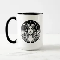 Horoscope Sign Virgo Symbol and Traits Mug