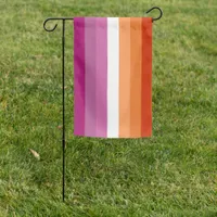 Lesbian Pride Sunset Seven Stripes Garden Flag