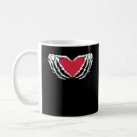 Cool Classic Funny Skeleton Hands Heart - Valentin Coffee Mug