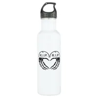 Rip, Heart Shaped Design Made From Gravestones, An Stainless Steel Water Bottle