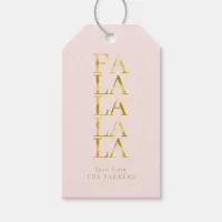 Pink Gold Christmas Fa La La ID1009 Gift Tags