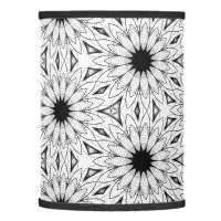 Black and White Flower  Lamp Shade