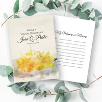 Yellow Spring Daffodils Share Memory Funeral  Note Card