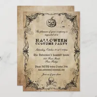 Vintage Gothic Halloween Costume Party Invitation