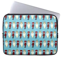 Angel Vs. Devil Pattern Retro Fun Cartoon Laptop Sleeve