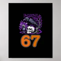 F-Caw-F Chicken Halloween Classic Funny Trendy Poster