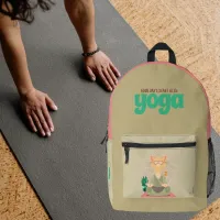 Yoga Cat Cute Personalized Sports Backpack