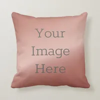 Create Your Own Metallic Rose Gold Faux Foil Throw Pillow