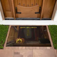 Spooky Haunted House Porch Doormat