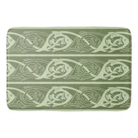 Celtic Knotwork Fish in Green Bathroom Mat