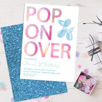 Pop On Over Balloon Animal Birthday Invite