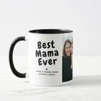 Best Mama Ever 2-Photo Collage & Custom Message Mug