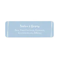 Light Blue Elegant Wedding Personalized Label