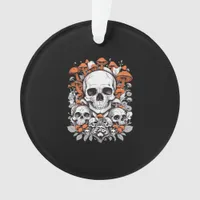 Whimsigoth Skulls & Mushrooms Vintage Botanical Ae Ornament