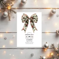 Holly Bow Holiday Christmas Party Invitation
