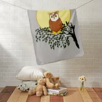 Baby Blanket - Owl on Branch