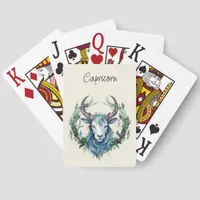 Capricorn Goat Zodiac Watercolor  Jumbo Poker Cards