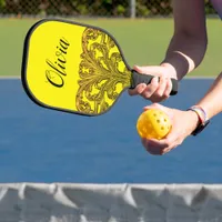 Vintage Swirl Ombre Gold Pickleball Paddle