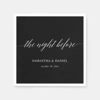 Simple Modern Calligraphy Script Rehearsal Dinner  Napkins