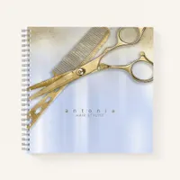 Sheen and Shears Hair Stylist Gold/Blue ID814 Notebook