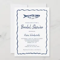 Fisherman Core Sardine Coastal Bridal Shower Invitation