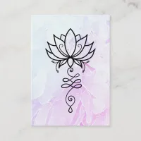 *~* Lotus Yoga . Nirvana Sacred Geometry Peony Business Card