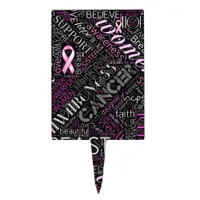 Breast Cancer Awareness Word Cloud ID261 Cake Topper