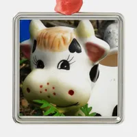 Cow for the garden metal ornament