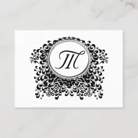 Customizable Black & White Monogram Business Cards