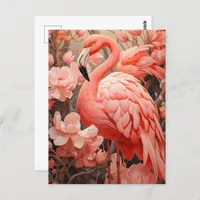 Beautiful Pink Flamingo Postcard