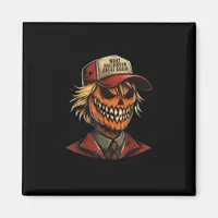 Funny Trumpkin Pumpkin Skeleton Make Halloween Gre Magnet