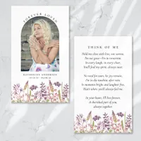 Forever Loved Wildflower Floral Memorial Card