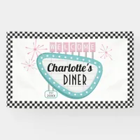 1950s Diner Retro Birthday Party Banner – Sock Hop