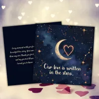 Blue Sky Written in the Stars Valentine's Day Holiday Card