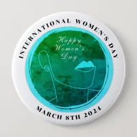 International Women's Day 8th March 2024 Colorful Button