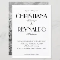 Modern Elegant Stylish Roaring 20s Wedding Photo Invitation