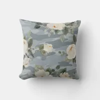 Peony Flower Camo Throw Pillow