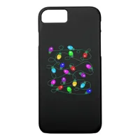 Christmas Lights -Let's Get Lit Lights- Merry & Br iPhone 8/7 Case