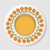 Magnet - Calendula and Orange Disk