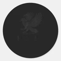 Crow, F-Caw-F Funny Bird Gothic Adult Humor Cool U Classic Round Sticker