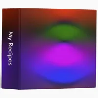 Personalize Neon of Blue, Purple, Green & Orange 3 Ring Binder