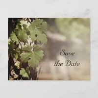Grape Leaves Vineyard Wedding Save the Date Announcement Postcard