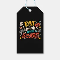 Eat Drink And Be Scary Halloween Design Essential  Gift Tags